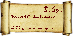 Mogyoró Szilveszter névjegykártya