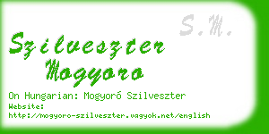 szilveszter mogyoro business card