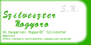 szilveszter mogyoro business card